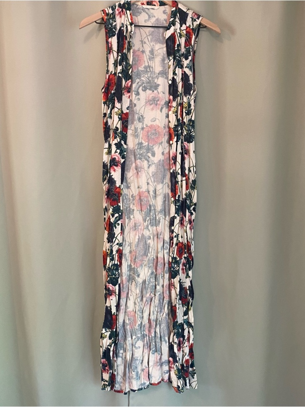 H&M Floral Button Up Maxi Dress or Duster With Pockets